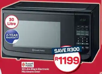 Pick n Pay Hypermarket Russell Hobbs Black Electronic Microwave Oven offer