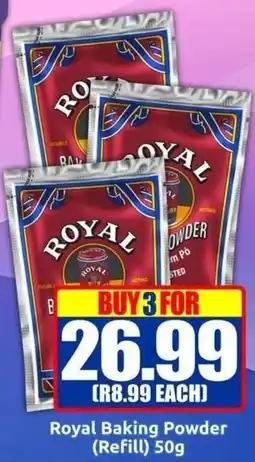 Three Star Cash and Carry Royal Baking Powder Refill offer