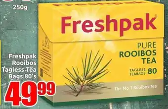 Three Star Cash and Carry Freshpak Rooibos Tagless Tea Bags offer