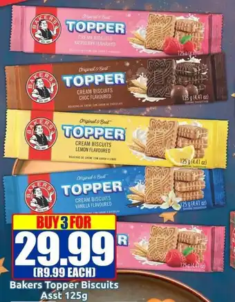 Three Star Cash and Carry Bakers Topper Biscuits Asst offer