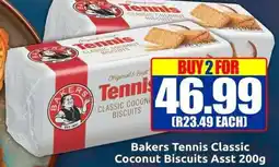 Three Star Cash and Carry Bakers Tennis Classic Coconut Biscuits Asst offer