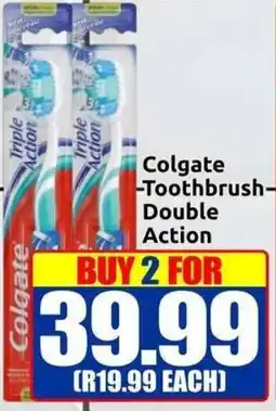 Three Star Cash and Carry Colgate Toothbrush Double Action offer