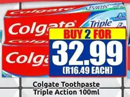 Three Star Cash and Carry Colgate Toothpaste Triple Action offer