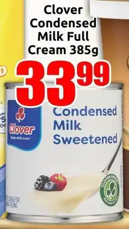 Three Star Cash and Carry Clover Condensed Milk Full Cream offer