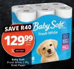 Checkers Baby Soft Fresh White 2-Ply Toilet Paper offer