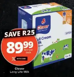Checkers Clover Long Life Milk offer