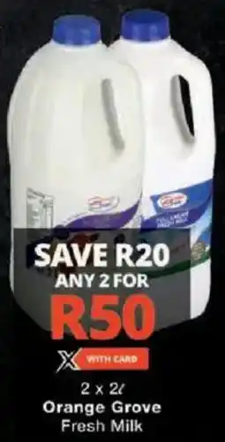 Checkers Orange Grove Fresh Milk offer