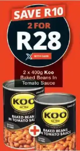 Checkers Koo Baked Beans In Tomato Sauce offer