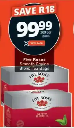Checkers Five Roses Smooth Ceylon Blend Tea Bags offer