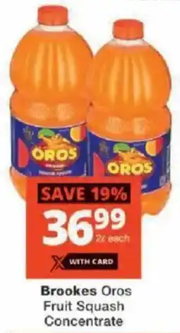 Checkers Brookes Oros Fruit Squash Concentrate offer
