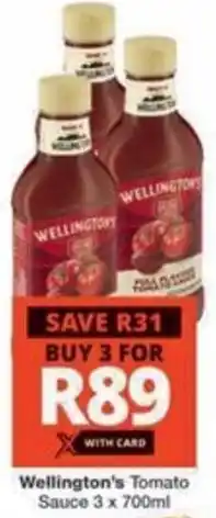 Checkers Hyper Wellington's Tomato Sauce offer
