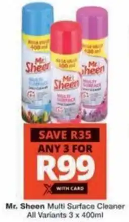 Checkers Hyper Mr. Sheen Multi Surface Cleaner All Variants offer
