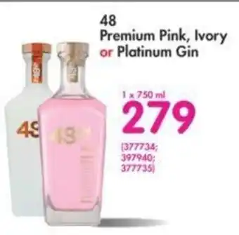Makro 48 Premium Pink, Ivory or Platinum Gin 750ml offer