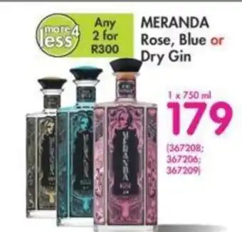 Makro Meranda Rose, Blue or Dry Gin 750ml offer