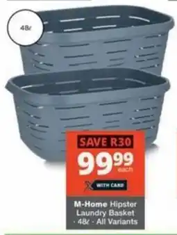 Checkers Hyper M-Home Hipster Laundry Basket offer