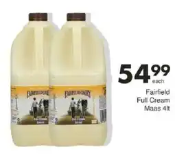 Save Fairfield Full Cream Maas offer