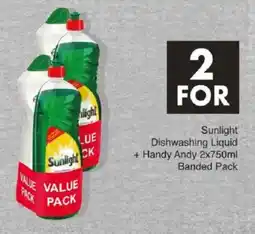Save Sunlight Dishwashing Liquid + Handy Andy Banded Pack offer