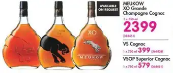 Makro Meukow XO Grande Champagne Cognac 750ml offer
