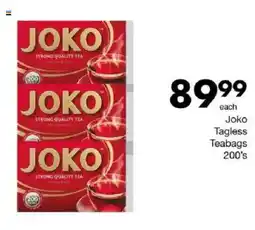 Save Joko Tagless Teabags offer