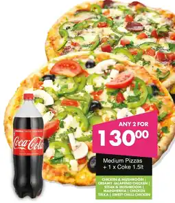 Save Hyper Medium Pizzas + Coke offer