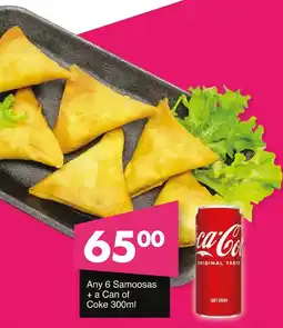 Save Hyper Any 6 Samoosas + a Can of Coke offer