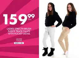 Save Hyper Ladies strecth brush fleece track pants with pocket detail offer