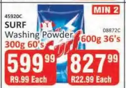 KitKat Cash and Carry SURF Washing Powder 300g 60's offer