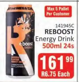 KitKat Cash and Carry REBOOST Energy Drink 500ml 24s offer