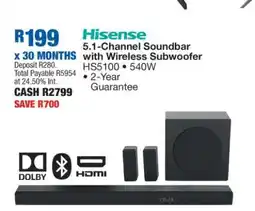 OK Furniture Hisense 5.1-Channel Soundbar with Wireless Subwoofer offer