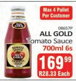 KitKat Cash and Carry ALL GOLD Tomato Sauce 700ml 6s offer