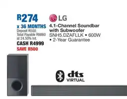 OK Furniture LG 4.1-Channel Soundbar with Subwoofer offer