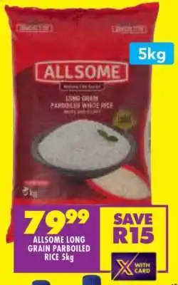 Shoprite ALLSOME LONG GRAIN PARBOILED RICE 5kg offer
