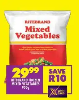 Shoprite RITEBRAND FROZEN MIXED VEGETABLES 900g offer