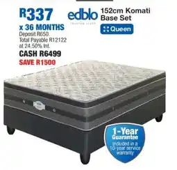 OK Furniture 152cm Komati Base Set offer