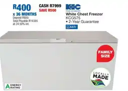 OK Furniture White Chest Freezer KCG575 offer