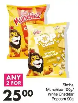 Save Simba Munchies/ White Cheddar Popcorn offer