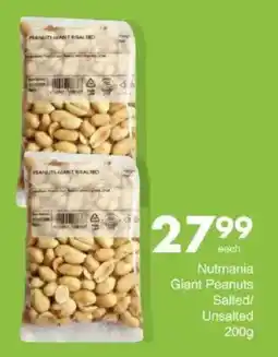 Save Nutmania Giant Peanuts Salted/ Unsalted offer