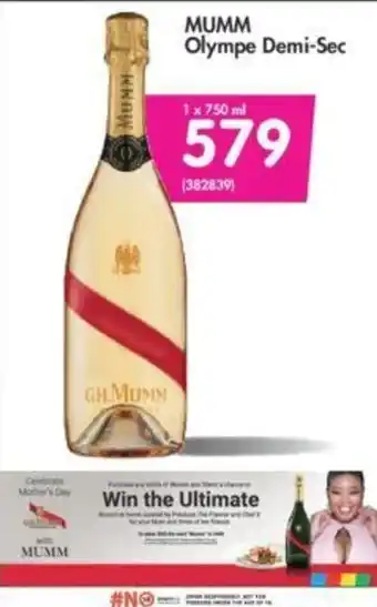 Makro Mumm Olympe Demi-Sec 1x750ml offer