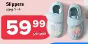 PEP Slippers Sizes 1-4-Per Pair offer