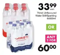 Save Thirsti Unflavoured Water Still/Sparkling offer