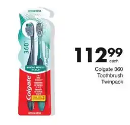Save Colgate 360 Toothbrush Twinpack offer