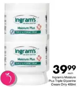 Save Ingram's Moisture Plus Triple Glycerine Cream Only offer