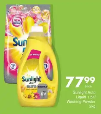 Save Sunlight Auto Liquid/ Washing Powder offer