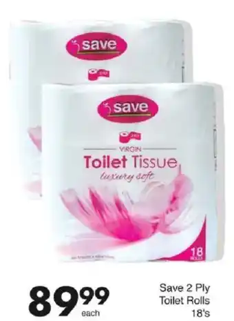 Save Save 2 Ply Toilet Rolls offer