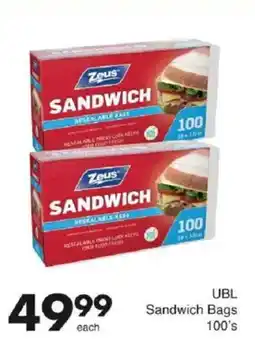 Save UBL Sandwich Bags offer
