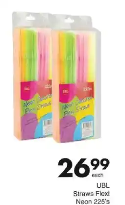 UBL Straws Flexi Neon