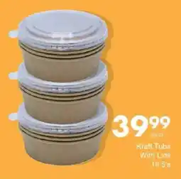 Save Kraft Tubs With Lids offer