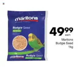 Save Marltons Budgie Seed offer