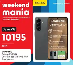 Makro SAMSUNG Galaxy A56 5 G Dual Sim 256 GB 8 GB RAM Smartphone offer