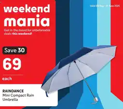 Makro RAINDANCE Mini Compact Rain Umbrella offer